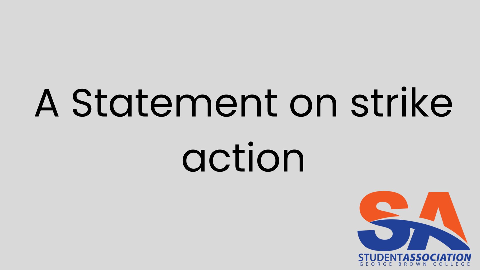 A statement of Solidarity